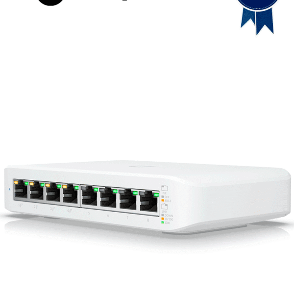 Ubiquiti Usw-Lite-8-Poe - Switch Unifi Lite Administrable Poe De 8 Puertos 10/100/1000 Mbps (4 Puertos 802.3Af/At) , 52 W , Capa 2 , Refrigeración Silenciosa Sin Ventilador.