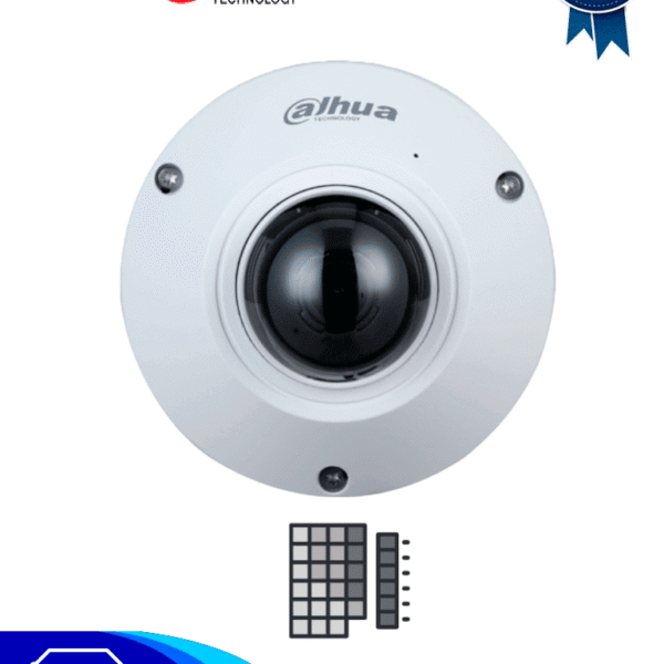 Dahua Ipc-Eb5541-As - Camara Ip Fisheye De 5 Megapixeles/ Wizmind/ 360 Grados/ H.265/ Microfono Integrado + 1 Canal De E&S/ E&S De Alarma/ Mapa De Calor/ Conteo De Personas/ Ip67/ Ik10/ Wdr Real/ Poe #Fab