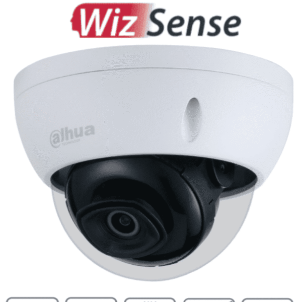 Dahua Ipc-Hdbw3841En-As - Cámara Ip Domo Antivandálica 4K Resolución De 8 Mp/ Lente 2.8 Mm/ ∢ 108°/ Ir 30 Mts/ Ia Wizsense/ Detección De Movimiento Inteligente/ Protección Perimetral/ Starlight/ Poe/ Wdr/ H.265+/ Ip67/ Ik10/ E&S Alarma/ E&S Audio/