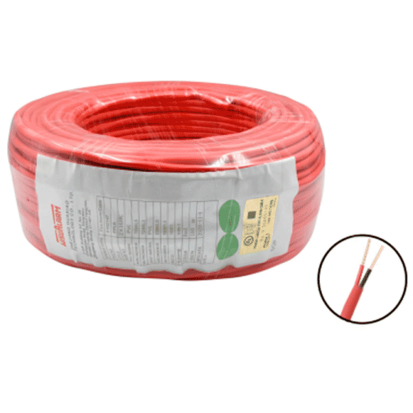 Dahua 2X16Awg-U- Bobina De 305 Metros De Cable Sin Blindaje Para Alarma De Incendio, Listado Por Ul, Revestimiento De Pvc Ul105 °C De Alta Resistencia Al Fuego, Fabricado Con Aislamiento De Cloruro De Polivinilo Ul105 °C Altamente Ignífugo