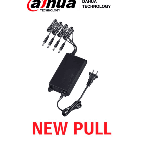 Dahua Fuente Kit2Newpull - Fuente De Poder De Poder De 2 Ampers Con Distribuidor De 4 Canales/ 4 Cables Con Conector De Energía #Newp