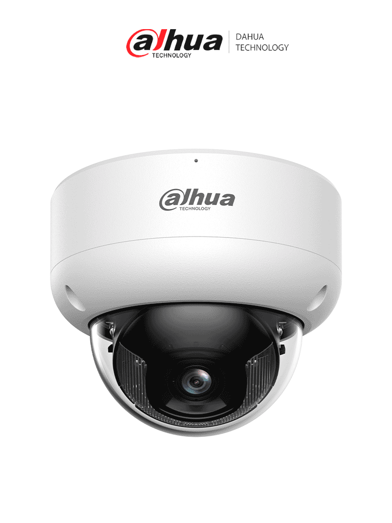 Dahua Dh-Ipc-Hdbw3249Ep-As-Il-0280B Cámara Ip Domo Antivandálica De2Mp/Wizsense / Xinghan/Smd 4.0/Ia Ssa/ Iluminador Dual Inteligente/ Acupick/ 2.8Mm/ 100°/Ir, Luz Cálida 40M/Micrófono Incorporado/Ip67/Ik10/ E&S De Alarma Y Audio/ Ranura Microsd/ #Lonuevo