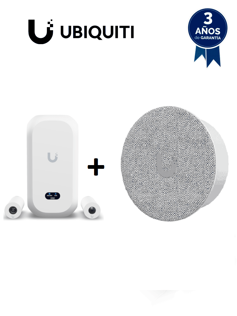 Ubiquiti Kit Uvc-Ai-Theta + Uvc-Ai-Theta-Audio - Kit De Videovigilancia Que Integra Cámara Modular Y Módulo De Audio Para Captura De Video Y Sonido En Interiores. Diseño Discreto, Analítica Inteligente Y Gestión Centralizada Mediante Unifi Protect.