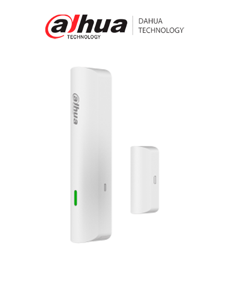 Dahua Dhi-Ard333-W2(S) - Contacto Magnético Inalámbrico Interior, 1 Entrada De Contacto Seco, Led Indicador, Alarma De Batería Baja, App Dmss, Frecuencia 433 Mhz, Tecnología: Airshield, Compatible Con Hub 1.0 Y Hub 2.0